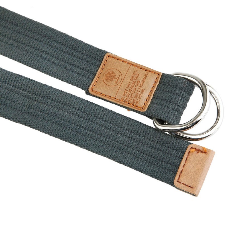 moonsix Canvas Web Belts for Men, Military Style D-ring Buckle Men's Belt, Dark Grey - Image 3